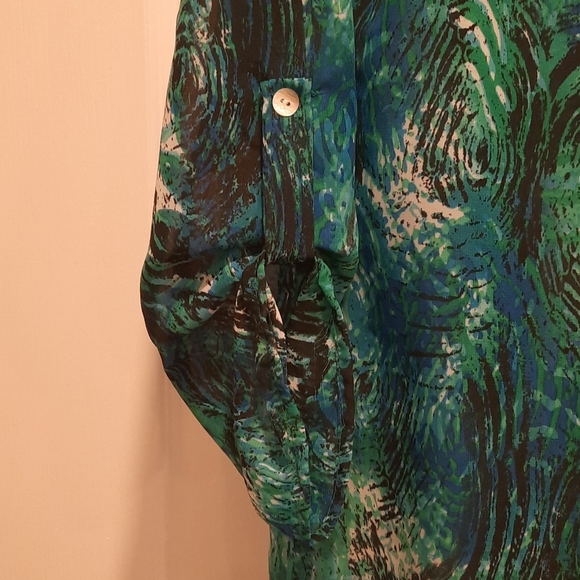 Chenault blue and grey long sleeved shirt - Picture 3 of 6